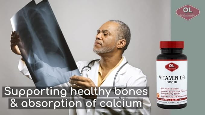Olympian Labs Vitamin D3 3000 Iu 100 Capsules Supporting Strong Bones