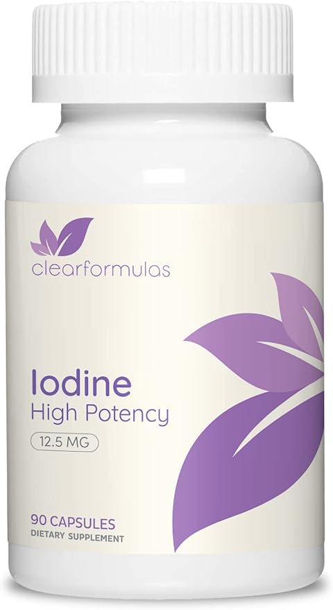High Potency Potassium Iodine Supplement - Potassium Iodide USP and Free Iodine Capsules 12.5mg Precise Dosage Blend - Capsule Alternative to Lugol's Supplement for Thyroid Energy & Immunity (3 Month)