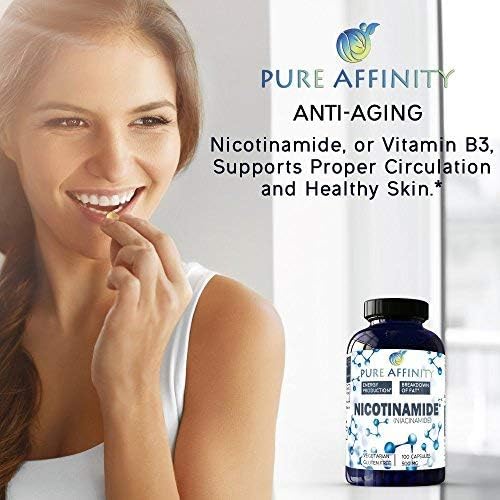 200 Count! B3 Nicotinamide 500 mg Effective Flush-Free Niacin. Energy Booster, Cell Regenerator, Supports Cognitive Decline, Anti-Aging and Helps Breaks Down Carbs & Fats (200 Ct)