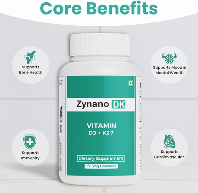 DK | Vegan Vitamin D3 10000 IU, Vitamin K2 120 Mcg with MCT Powder, Vegetarian Vitamin D3 K2 for Women and Men,Lichen Vitamin D3-60 Cap