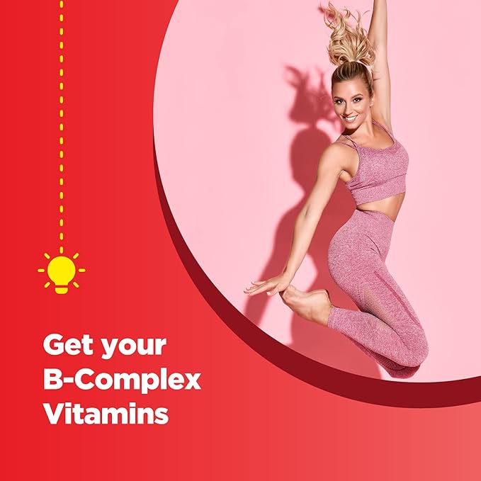 Vitamin B Complex Gummies for Adults & Kids - B Vitamins Complex with Thiamin, Riboflavin, Niacin, 6, 12 and Folate - Blend Supplement for Nervous System Support Energy & High Strength - 60 Gummies
