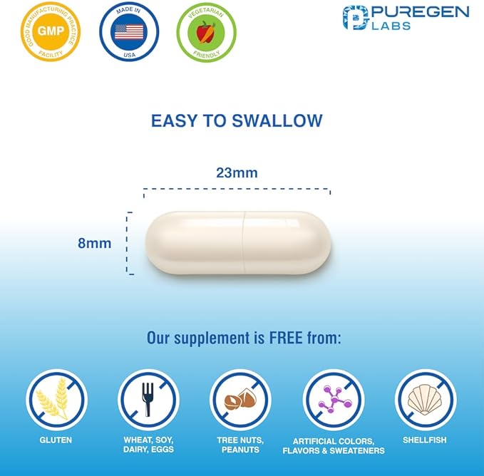 Puregen Labs Potassium Bicarbonate Supplement 1020 mg | Non-GMO | Gluten Free | Made in USA | 240 Vegetarian Capsules