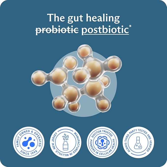 BodyBio Butyrate - Postbiotic for Gut Health, Digestive Support, Bloat, Gas & Constipation Relief, Leaky Gut Repair - Sodium + Butyric Acid Supplement for GI Wellness