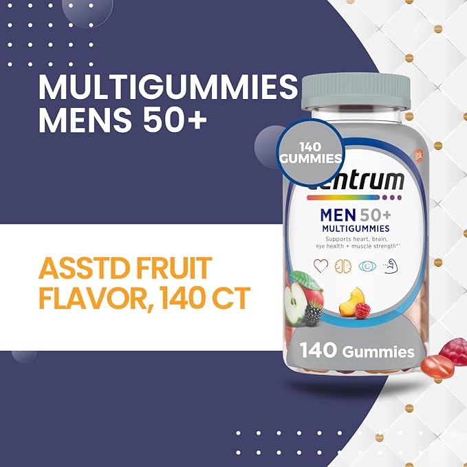 SCHMIDT EMPIRE Men 50+ Multigummies 140 Count – Daily Multivitamin & Multimineral Gummies for Men 50+ (Pack of 1)