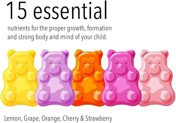 Kids Complete Multivitamin Gummies - Vitamins A, C, E, D10, B6, B12, 120 Count (Pack of 2)