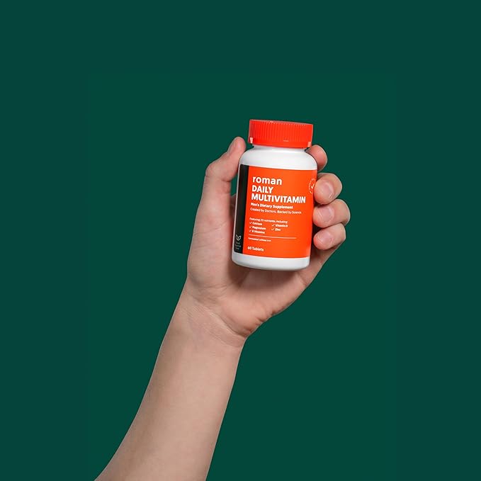 Ro Daily Multivitamin for Men | Supports Physical Activity, Brain + Heart Health, and Immune System with 23 Key Nutrients Including Calcium, Magnesium, and Zinc | 60-Day Supply (120 Tablets)