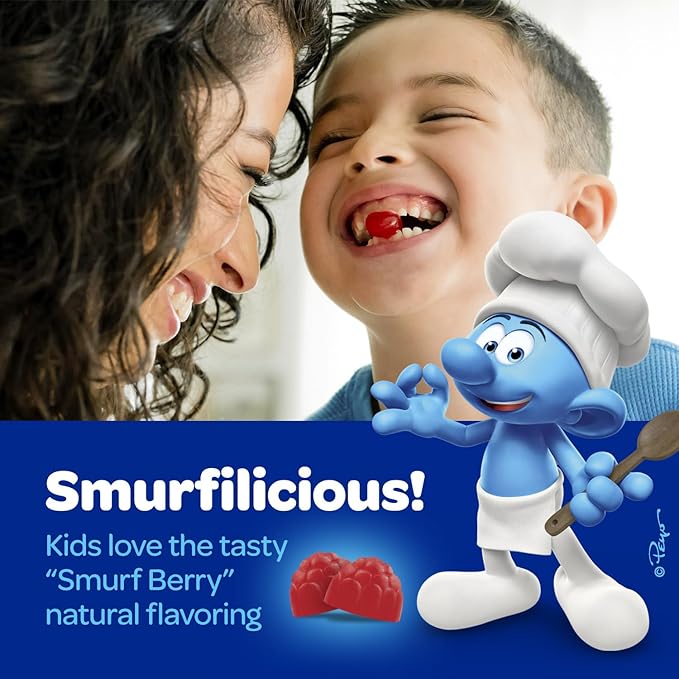 Smurfs Pre and Probiotics for Kids Gummies | Kids Probiotics Gummies for Digestion and Immunity | Made with Real Fruit | Doctor Developed | Non-GMO and No Artificial Flavors or Colors | 40 Gummies