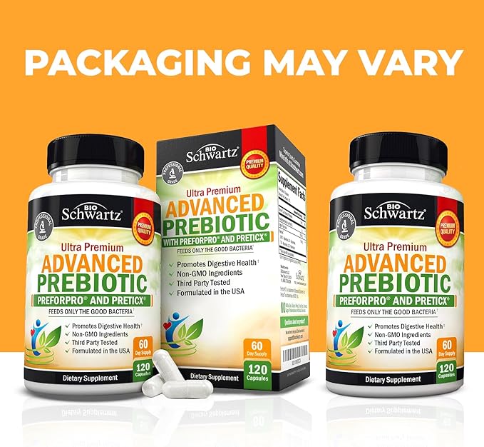 Advanced Prebiotics for Digestive Health - Fast Acting Gut Health Supplement with Clinically Validated Prebiotics for Women & Men for Healthy Gut Flora Bloating & Immune Support - 2 Month Supply