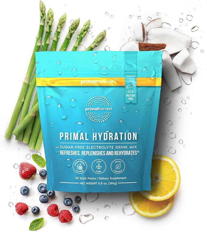 Primal Harvest Multivitamin & Hydration Powder Supplements for Men, Bundle