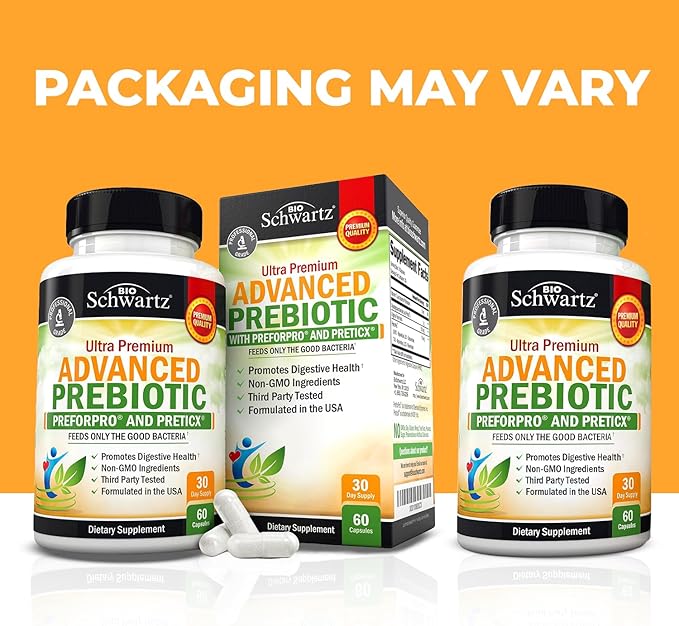 Advanced Prebiotics for Digestive Health - Fast Acting Gut Health Supplement with Clinically Validated Prebiotics for Women & Men for Healthy Gut Flora Bloating & Immune Support - 1 Month Supply