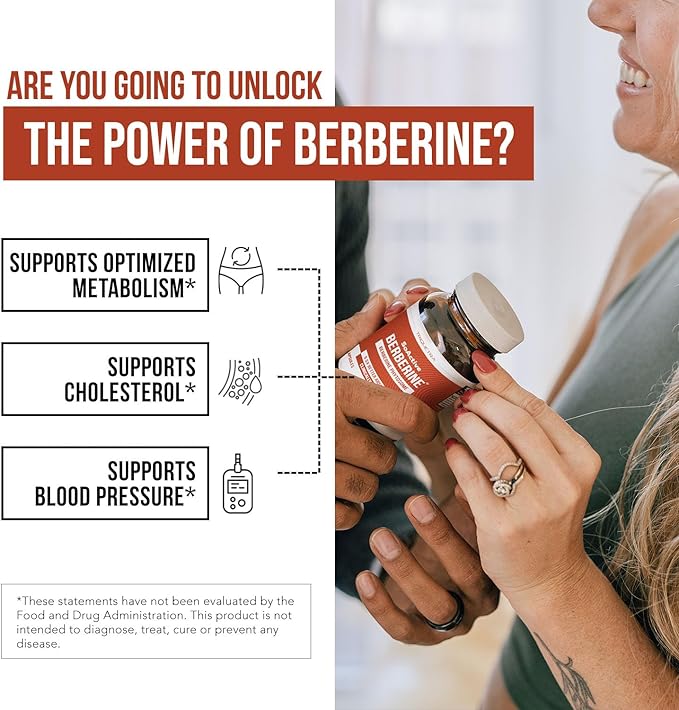 SoActive Berberine 550mg: 9.6X Higher Absorption, Clinically Studied, Optimized Phytosome | Supports Metabolism & AMPK Activation | Non-GMO, Soy-Free | Clinically Validated Dose | 60 Servings