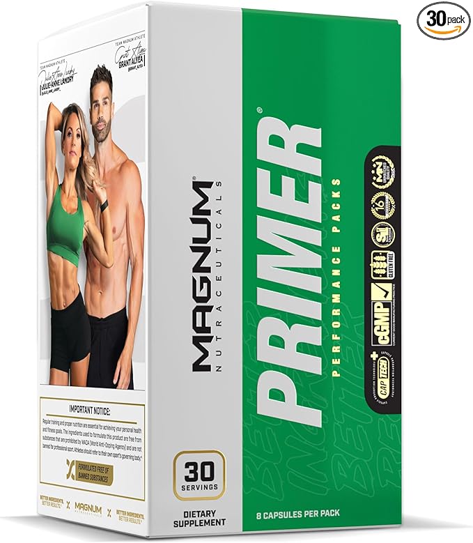 Magnum Nutraceuticals Primer Vitamin Packs for Women & Men, Daily Nutrient Supplement - Travel-Friendly Multivitamin Support Heart, Joint, Digestive, & Organ Health (30 Pack)