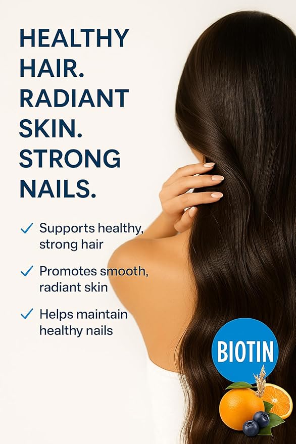Biotin Gummy Vitamins 5000mcg - Mixed Berry Gummy for Hair, Skin & Nails, 40 Count (Pack of 1)