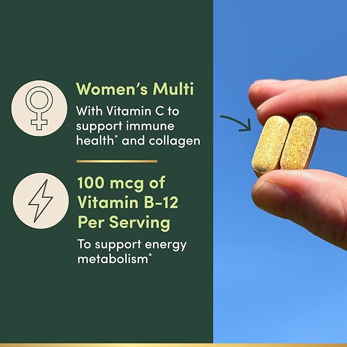 Nature's Bounty High Potency Women’s Complete Multivitamin, Daily Vitamin with Vitamin C, Supports Heart Health & Immune Function, Essential Nutrition for Women, 120 Caplets