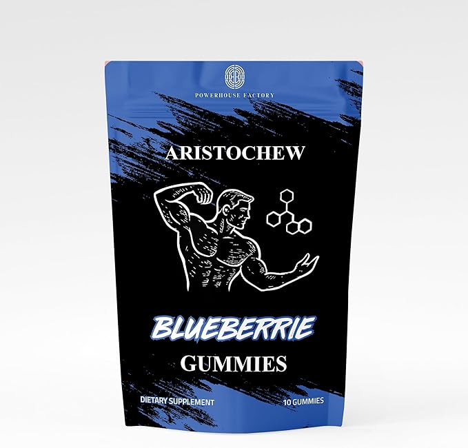 Aristochew Multivitamins Gummies, Supports Energy Gummy - 10 Count - Non-GMO, Gluten-Free, Vegetarian,Blueberry Flavor