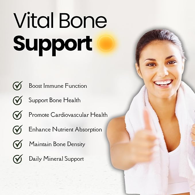Vitamin D3 K2 Calcium Supplement - Vitamin D 5000 IU + Vitamin K2 MK7 100 mcg, Bone Strength & Heart Health Supplements for Women & Men, D3K2 Teeth Vitamins with Bioperine, US-Made Non-GMO 60 Cap