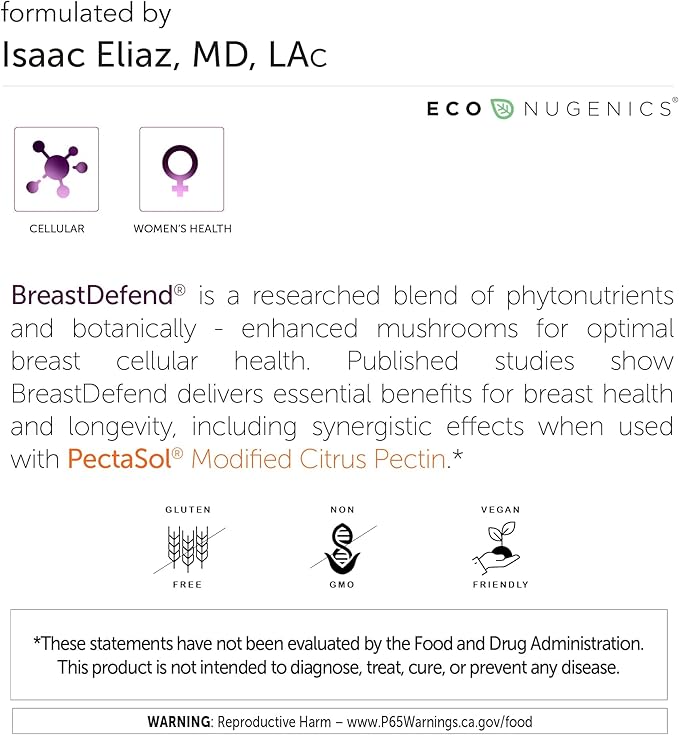 Ultimate Breast Health Supplement Bundle Including ecoNugenics BreastDefend and Pectasol-C Modified Citrus Pectin - DIM for Breast Support, Estrogen Hormone Balance, Cellular & Immune Health Support
