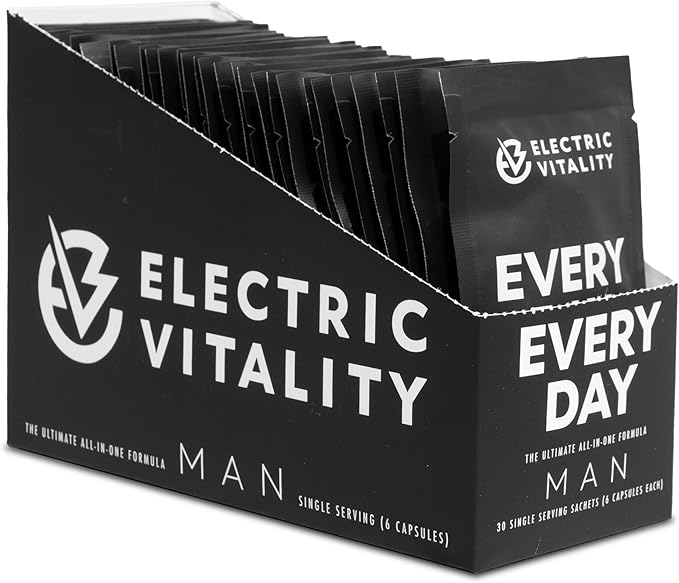 Multivitamins for Men - All in One Pack for Energy and Focus, Mens Vitamins for Mental Performance and Health, Packed with Tongkat Ali, Shilijit, Vitamin C, B3, B1, A, B12, 30 Pk