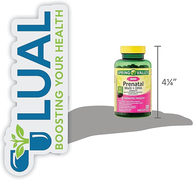 Spring Valley Mini Prenatal Vitamins for Women Softgels. Prenatal Care with DHA for Expectant Mothers. Mini Prenatal Vitamins for Women 240 Soft Gels Bundle with 45 Diabetes Decoded