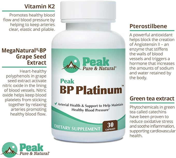 Peak BP Platinum from Peak Pure & Natural - 30 Capsules
