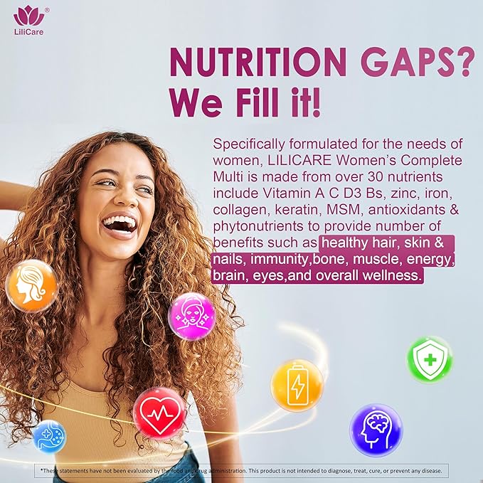 2 Pack - Womens Multivitamin Gummy with Iron, Biotin 2500mcg, Collagen, Keratin, Daily Vitamins A C D E Folate, B Complex, Methylated Multivitamin for Women Support Energy, Beauty, Immune, Sugar Free