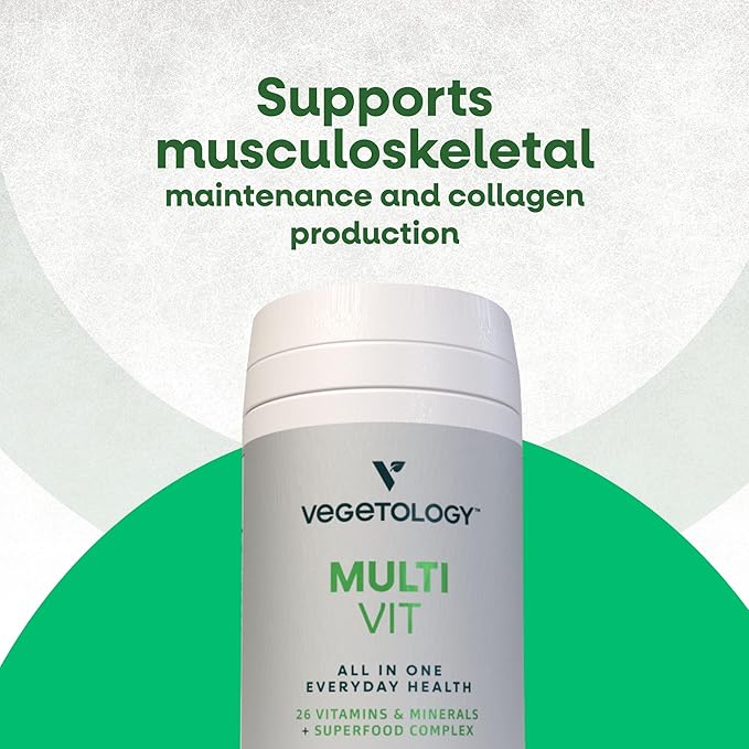 MultiVit Vegan Multivitamin Supplement, 26 Vitamin & Minerals – Vitamin Supplements for Metabolic, Brain Function & Immune Support – Multivitamin for Women, Men & Children