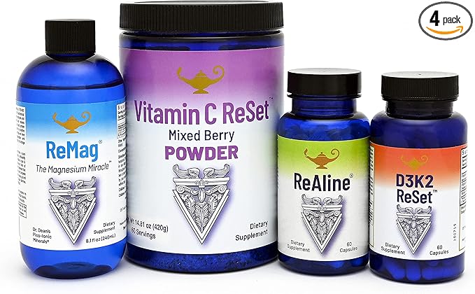 RnA ReSet - The Longevity Bundle - ReMag Magnesium, Vitamin C, Vitamin D, ReAline Vitamin B Complex