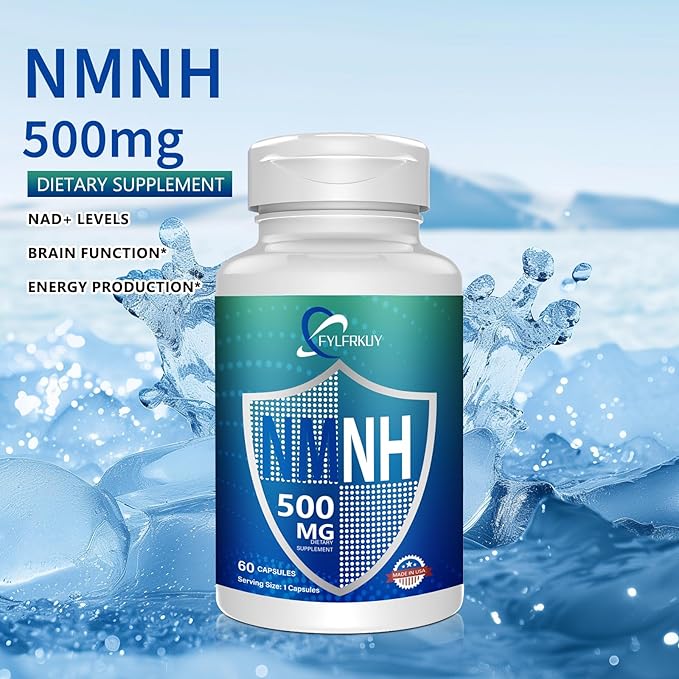 New NMNH 500mg Per Serving (Dihydronicotinamide Mononucleotide), NAD 𝐒𝐮𝐩𝐩𝐥𝐞𝐦𝐞𝐧𝐭𝐬 Pure Organic, More Effective Than NMN for Anti-Aging, Energy, Immunity, Focus - 60 Count