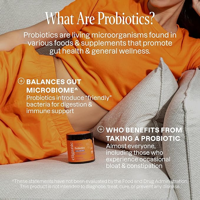 Cliganic Probiotics Gummies for Men & Women (5 Billion CFU, 120-Day Supply) - Berry Flavor, Vegan, Non-GMO, Kosher, Gluten-Free, Promotes Digestive Health, Balances Gut Microbiome