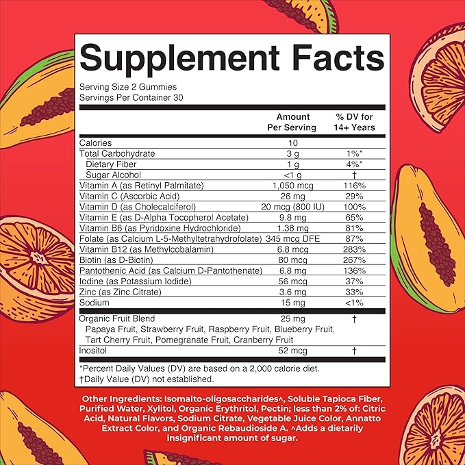MaryRuth Organics Men's Multivitamin Gummies | Vegan Vitamins for Immune Support | Non-GMO & Gluten Free | 0g Sugar Per Serving | 60 Count