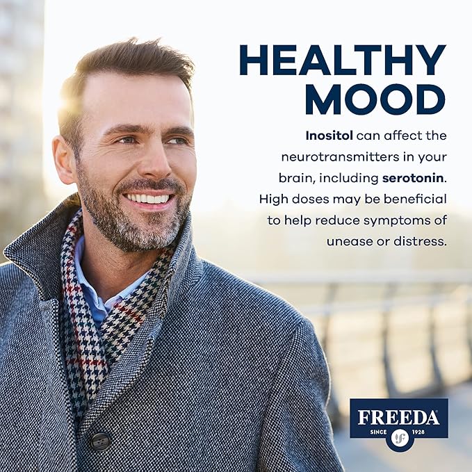 FREEDA Pure Myo-Inositol Powder – Vitamin B8 for Hormone Balance, Fertility & Mood Support – PCOS & Ovarian Health Supplement – Vegan, Kosher, Gluten-Free, Unflavored, Made in USA – 4 oz