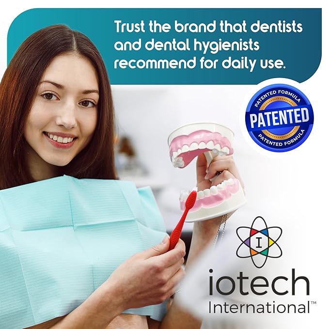 ioRinse AC Anticavity Fluoride Mouthwash - Alcohol-Free Molecular Iodine Mouth Wash Fights Tooth Decay & Protects Enamel - Safe Mint Rinse for Sensitive Mouths - Potent Bad Breath Protection