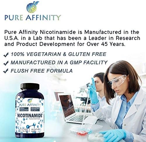 200 Count! B3 Nicotinamide 500 mg Effective Flush-Free Niacin. Energy Booster, Cell Regenerator, Supports Cognitive Decline, Anti-Aging and Helps Breaks Down Carbs & Fats (200 Ct)