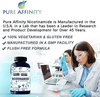 200 Count! B3 Nicotinamide 500 mg Effective Flush-Free Niacin. Energy Booster, Cell Regenerator, Supports Cognitive Decline, Anti-Aging and Helps Breaks Down Carbs & Fats (200 Ct)