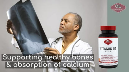 Olympian Labs Vitamin D3 3000 Iu 100 Capsules Supporting Strong Bones