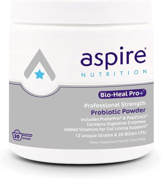 Bio-Heal Pro+ 6-in-1 Probiotic Powder Supplement – Daily Probiotic Formula for Women, Men, and Kids - 30 Day Supply