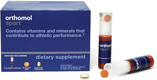 Orthomol Sport, 30-Day Supply, Premium Sports Nutrition Supplement with Vitamins A, B, C, D, E, Zinc, Iodine, Coenzyme Q10, L-Carnitine, Omega-3, and Essential Minerals for Optimal Performance
