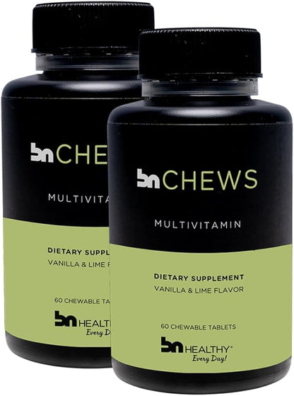 Chewable 2 Pack Bariatric Multivitamin with Iron, Vitamin B12, Delicious Lime & Vanilla Flavor – 120 Ct – 60-120 Day Supply.