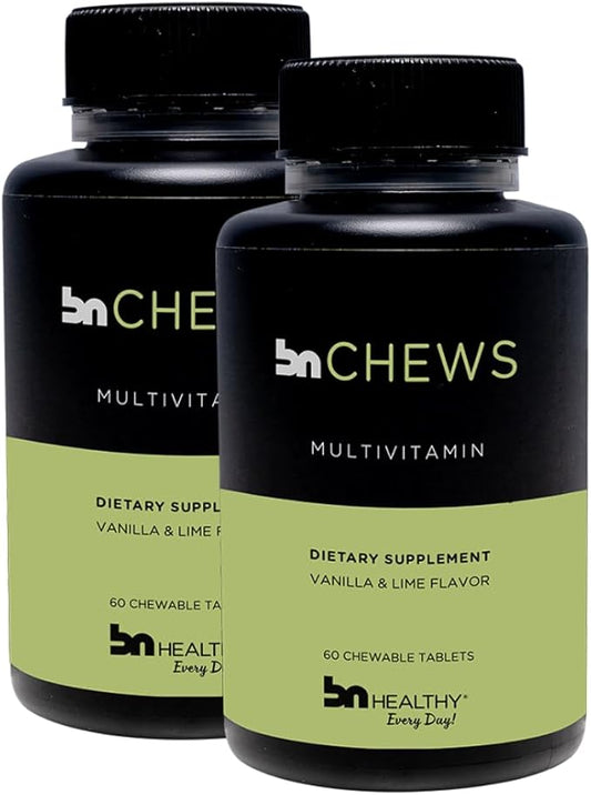 Chewable 2 Pack Bariatric Multivitamin with Iron, Vitamin B12, Delicious Lime & Vanilla Flavor – 120 Ct – 60-120 Day Supply.