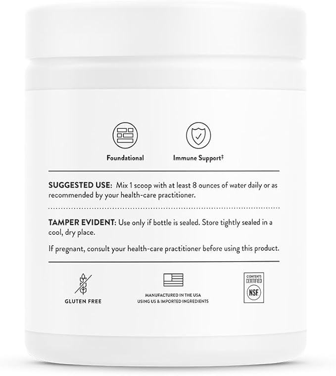THORNE - Buffered C Powder - Vitamin C (Ascorbic Acid) with Calcium, Magnesium, and Potassium - 8.32 Oz