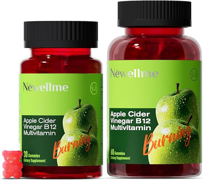 Sugar-Free Apple Cider Vinegar (ACV) Gummies with The Mother & B12, Vegan, Non-GMO, Gluten- & Gelatin-Free, 90 Count, Great Taste, Keto-Friendly