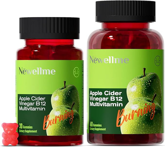 Sugar-Free Apple Cider Vinegar (ACV) Gummies with The Mother & B12, Vegan, Non-GMO, Gluten- & Gelatin-Free, 90 Count, Great Taste, Keto-Friendly