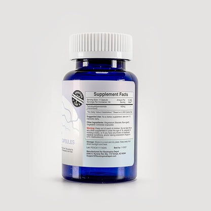 Nootropics Depot Palmitoylethanolamide Capsules | Pea | 400mg Pills | 60 Count | Supports Discomfort Relief | Promotes Healthy Joint Function