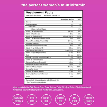 NutraChamps Multivitamin for Women, 120 Count, Vitamins A, B, C, D, E, Biotin, Folic Acid, Womens Gummy Multivitamins, Chewable Daily Multi Gummy Vitamins for Women