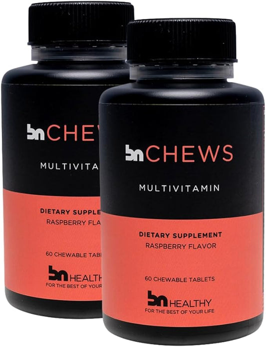 Chewable 2 Pack Bariatric Multivitamin with Iron, Vitamin B12, Delicious Raspberry Flavor – 120 Ct – 60-120 Day Supply.