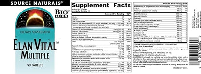 Source Naturals Elan Vital Multiple, for Multiple Body System Support* - 90 Tablets