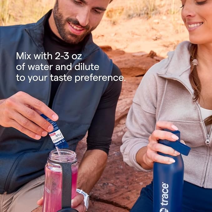 Trace Minerals | Power Pak Electrolyte + Immunity Boost Drink Packets | 1200 mg Vitamin C, Elderberry, Zinc, D3, B6, B12 | Immunity, Hydration, & Energy Support | Fizzy Lemon Berry | 60 Packets