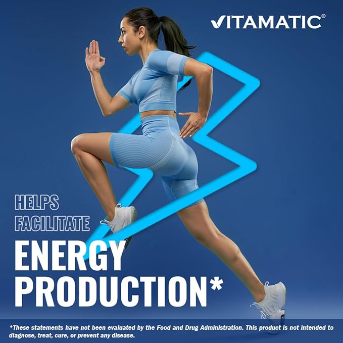 Vitamatic Methyl Folate & B12 Supplement with Pyridoxal 5 Phosphate (P-5-P) - Promotes Cardiovascular Health & Energy Metabolism - 120 Fast Dissolve Tablets - Non GMO & Gluten Free