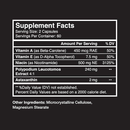 SunArmor Advanced with Nicotinamide and Powered by Polypodium Fights The Signs of Photoaging, Use with Sunscreen, Dermatologist Developed, 120 Capsules