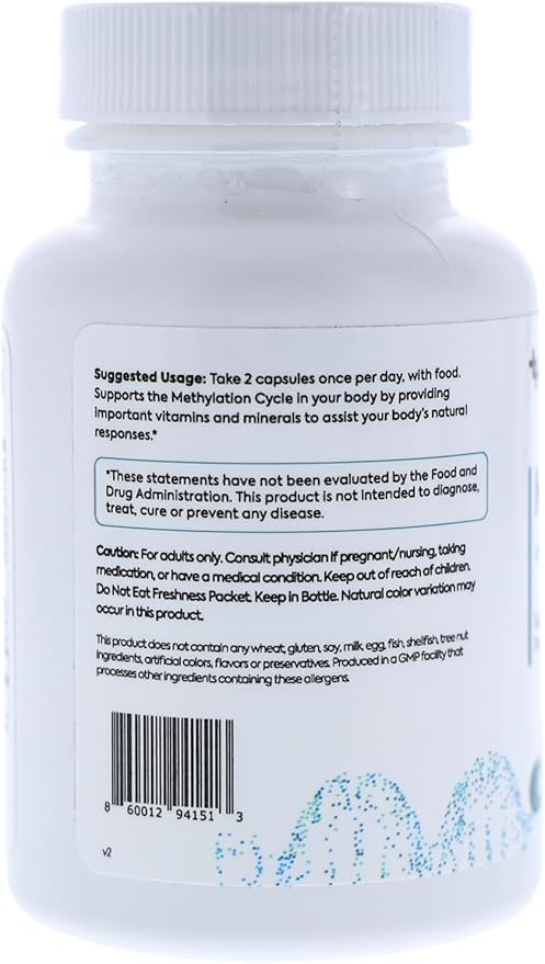 Methyl + Methylfolate - Methylated Folate Multivitamin Complex with TMG Optimized Homocysteine, Brain, Cardiovascular & Neurotransmitter Support